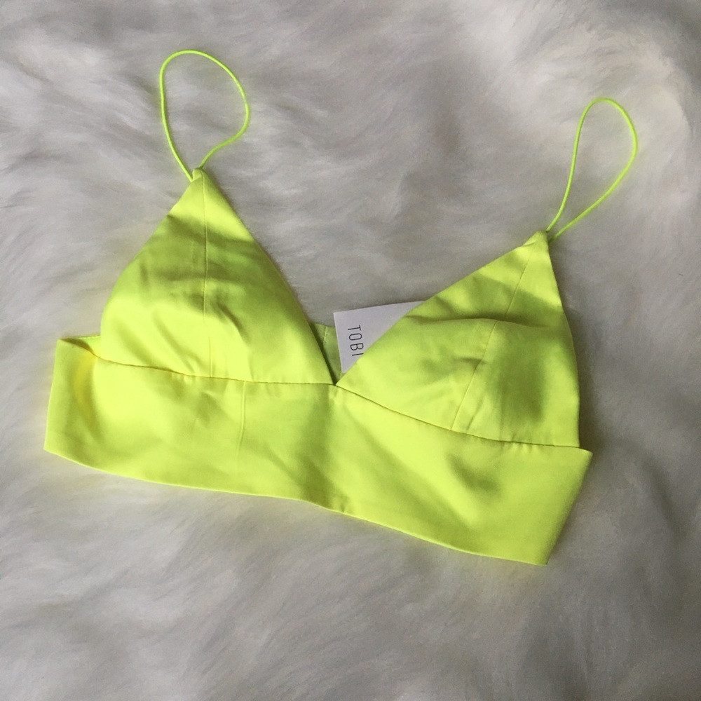 TOBI NWT Neon Yellow Crop Top